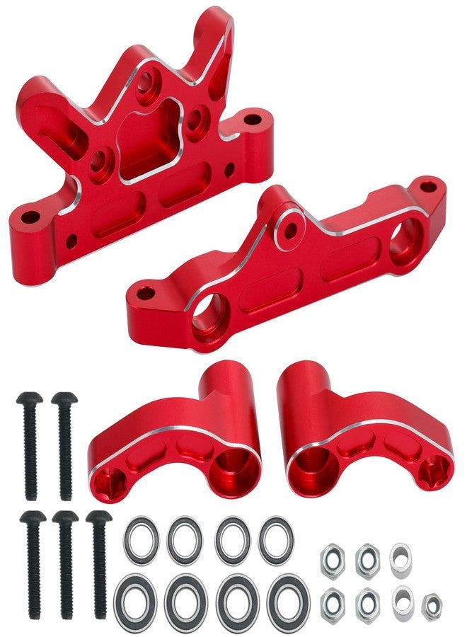 POLANTA Steering Assembly Aluminum Alloy Steering Top Plate&Steering Bellcrank for Arrma 1/5 Kraton 8S Outcast 8S EXB，Replace ARA320474 ARA340153 (Red&Silver) - Image 1